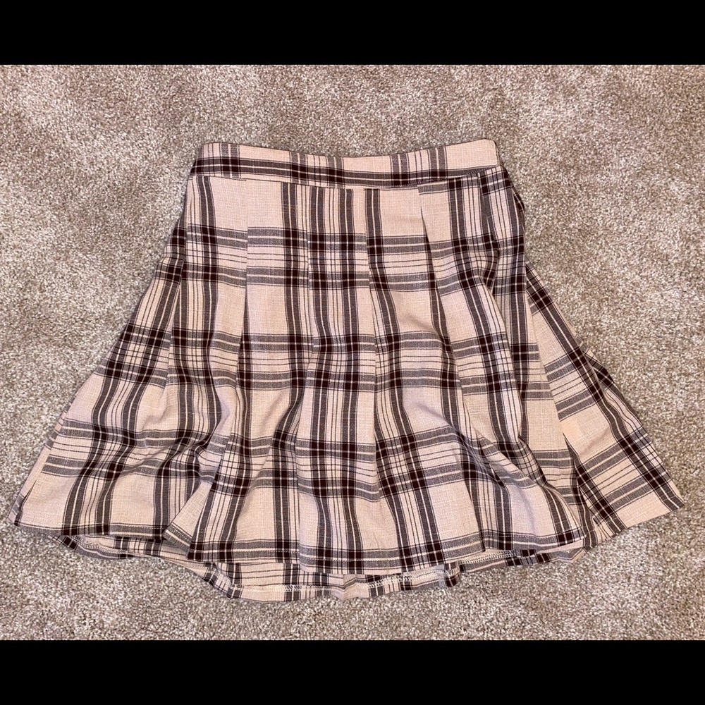 Plaid mini skirt